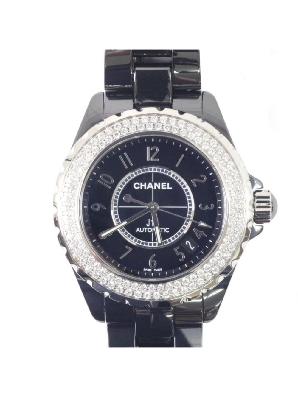 Chanel Watch Automatic Stainless Steel Black